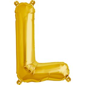 16 inch Northstar Gold Letter L Foil Mylar Balloon