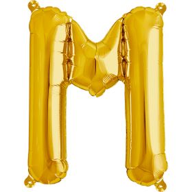 16 inch Northstar Gold Letter M Foil Mylar Balloon