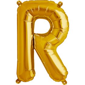 16 inch Northstar Gold Letter R Foil Mylar Balloon