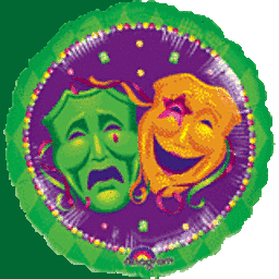 18 inch Anagram Masquerade Foil Balloon - Flat