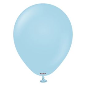 5 inch Kalisan Macaron Matte Blue Latex Balloons - 100ct