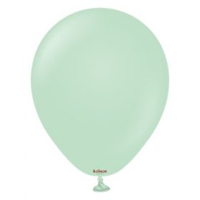 5 inch Kalisan Macaron Matte Green Latex Balloons - 100ct