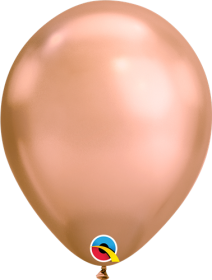 7 inch Qualatex Chrome Rose Gold Latex Balloons - 100 count