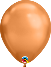 7 inch Qualatex Chrome Copper Latex Balloons - 100 count