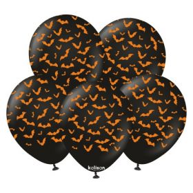 12 inch Kalisan Halloween Bats Latex Balloons 25 ct