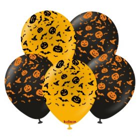 12 inch Kalisan Halloween Theme 1 Latex Balloons 25 ct