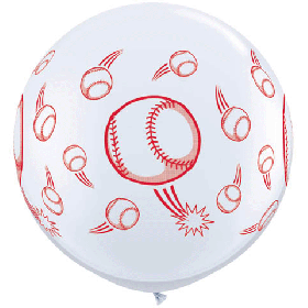 Qualatex Baseball Design Wrap Print 36 inch Latex Balloons - 2 count