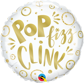 18 inch Qualatex Pop Fizz Clink Foil Balloon - Packaged