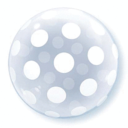 20 inch Qualatex Big Polka Dots Deco Bubble Balloon