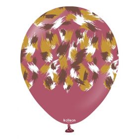 12 inch Kalisan Safari Savanna Printed Latex Balloons - Wild Berry - 25ct