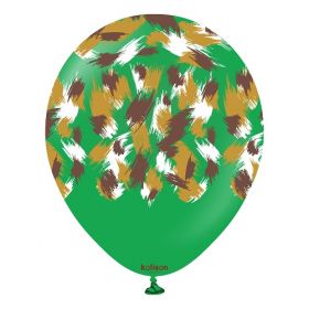 12 inch Kalisan Safari Savanna Printed Latex Balloons - Green - 25ct