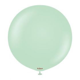 24 inch Kalisan Macaron Matte Green Latex Balloons - 2 ct