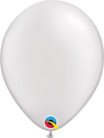 11 inch Qualatex Pearl White Latex Balloons - 100 count