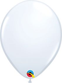 11 inch Qualatex White Latex Balloons - 100 count