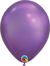 11 inch Qualatex Chrome Purple Latex Balloons - 100 count