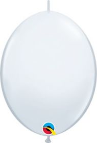 12 inch Qualatex White QuickLink Latex Balloons - 50 count