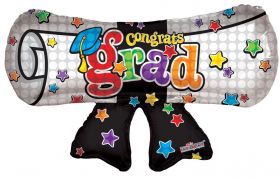 28 inch Congrats GRAD Diploma Shape Foil Balloon
