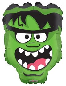 18 inch Halloween Green Monster Head Shape Foil Mylar