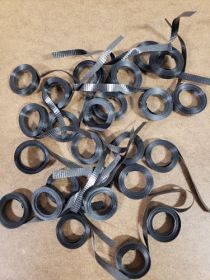 6 ft. Black Crimped Curling Ribbon Coils Without Tape Tab - 24 count - for Latex or Foil Balloons