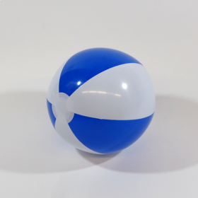 16 inch Blue White Beach Balls (11 inch inflated diameter)