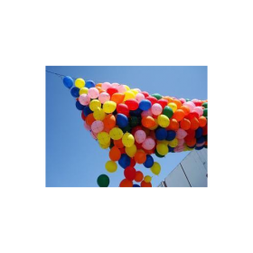 Pre-strung 500 Balloon Drop Net - Basic Style 4.5 x 17 Feet Filled