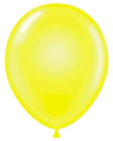 11 inch Tuf-Tex Clear Yellow Latex Balloons - 100 count