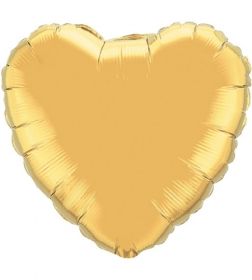 18 inch Gold Heart Foil Balloons