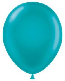 5 inch Tuf-Tex Metallic Teal Latex Balloons - 50 count