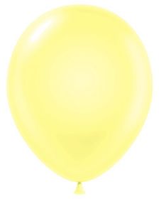 11 inch Tuf-Tex Pearl Yellow Latex Balloons - 100 count