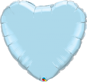 Qualatex 36 inch Light Blue Heart Foil Balloons