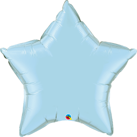 Qualatex 36 inch Light Blue Star Foil Balloons