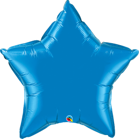 Qualatex 36 inch Sapphire Blue Star Foil Balloons