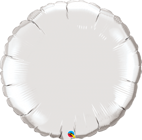 Qualatex 36 inch Silver Circle Foil Balloons
