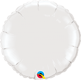 Qualatex 36 inch White Circle Foil Balloons