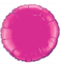 18 inch Magenta Circle Foil Balloons