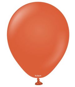 5 inch Kalisan Retro Rust Orange Latex Balloons