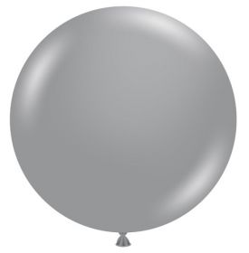 36 inch Tuf-Tex Metallic Silver Latex Balloon
