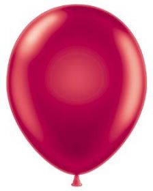 24 inch Tuf-Tex Metallic Starfire Red Latex Balloons - 25 count