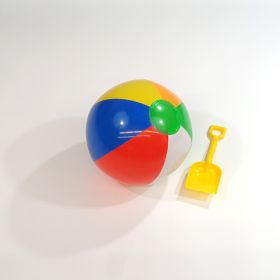 12 inch Traditional 6 Color Beach Balls (8 inch inflated diameter)