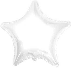 18 inch White Star Foil Balloons