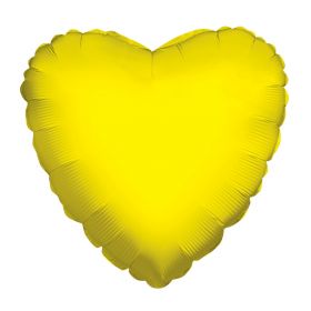 18 inch Yellow Heart Foil Balloons