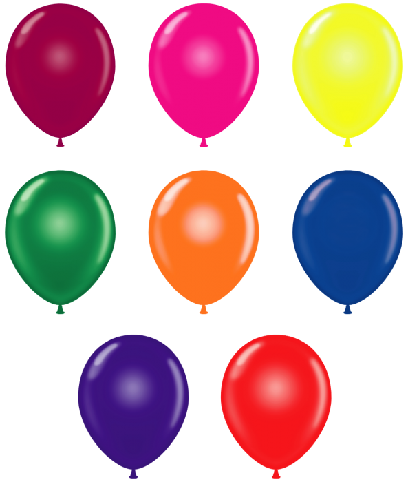 50 Ct 17" Tuf-Tex Crystal Color Assortment Latex Balloons