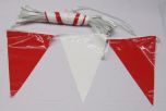 105 Foot Red & White Pennant String