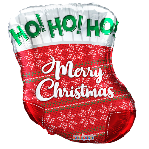 18 inch Merry Christmas Stocking Shape Foil Balloon